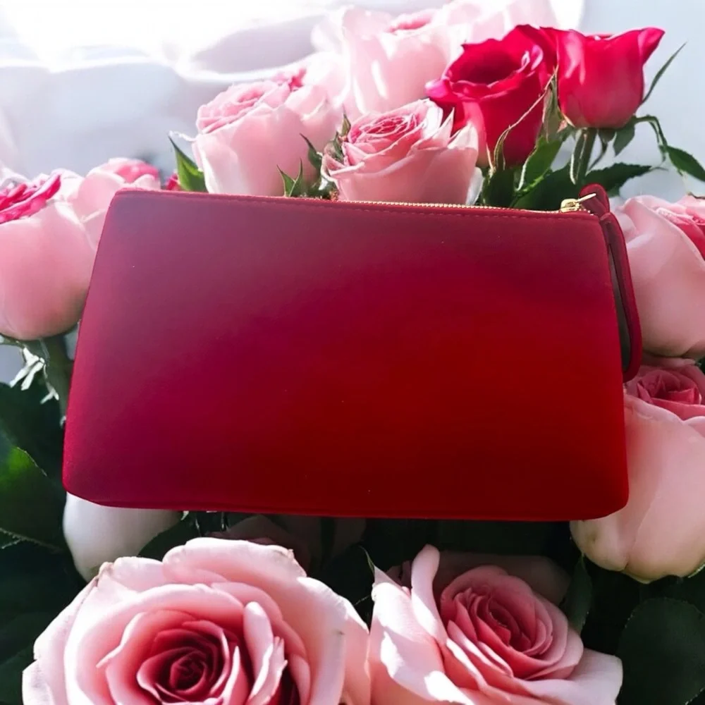 Dolce & Gabbana Red‎ Wristlet Clutch, Makeup or Cosmetic Bag in Box | New in Box